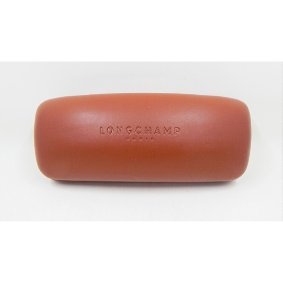 Longchamp Paris Brown Hard Shell Clamshell Sunglasses Eyeglasses Glasses Case - Picture 1 of 10